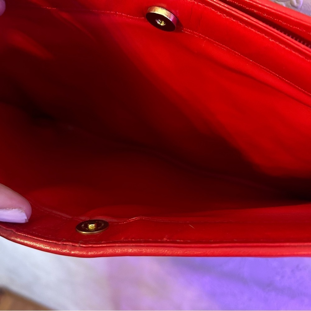 Elegant Red Women's Shoulder Bag Vintage Phillippe red clutch - Picture 3 of 6